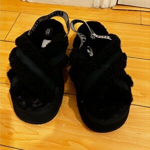 UGG Disco Cross Slingback Slides Black 7
